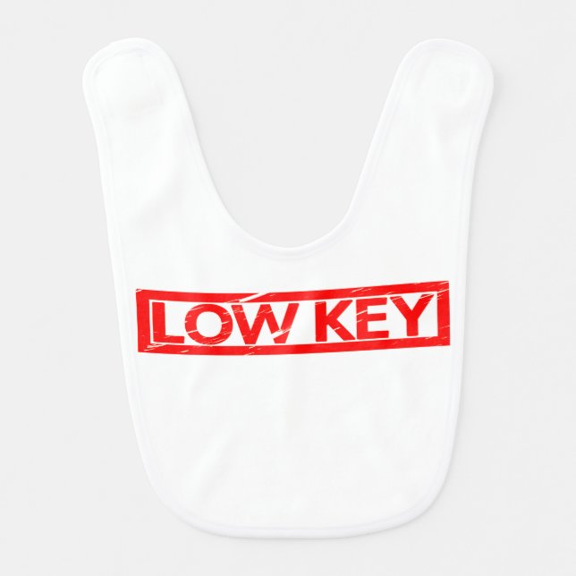 Low Key Stamp Baby Bib (Front)