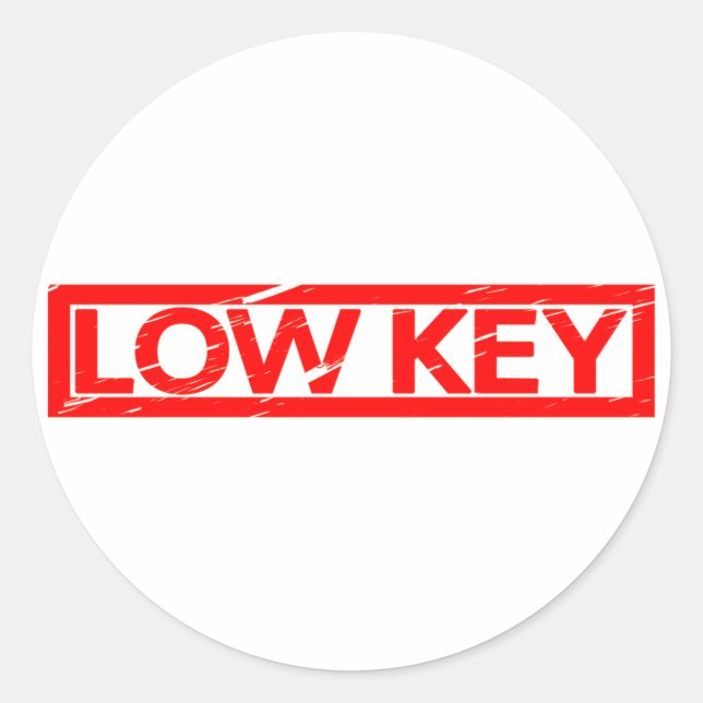 Low Key Stamp Classic Round Sticker (Front)