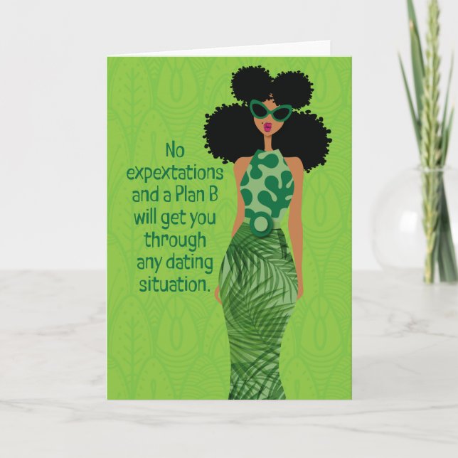 Low-key therapy - No expactations and a Plan B Thank You Card (Front)