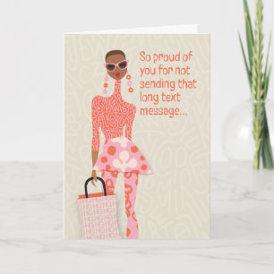Low-key therapy - So proud of you for not sending Letterpress Thank You Card