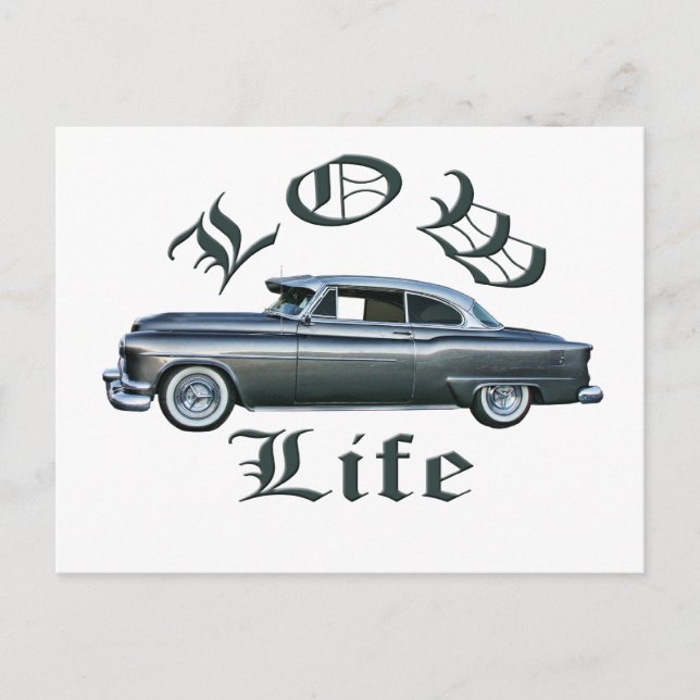 low life lowrider 50's Oldsmobile custom Postcard (Front)