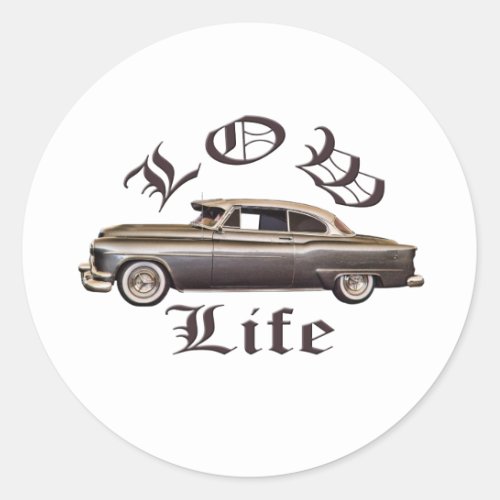 Low Life Oldsmobile Lowrider Classic Round Sticker