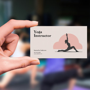 Low Lunge Pose - Yoga Instructor Business Card