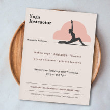 Low Lunge Pose - Yoga Instructor Flyer