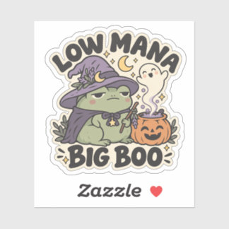 Low Mana Big Boo Halloween Witch Frog Sticker