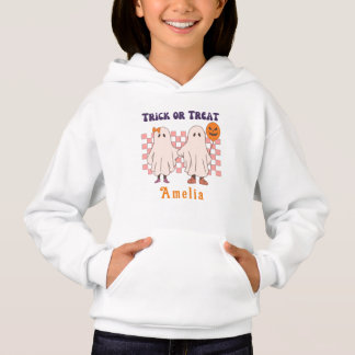 Low personalized trick or treat hoodie