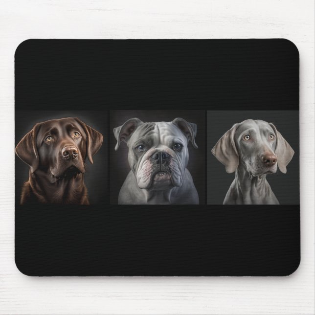 Low pet dog 3 photo customer specific mouse pad (Front)
