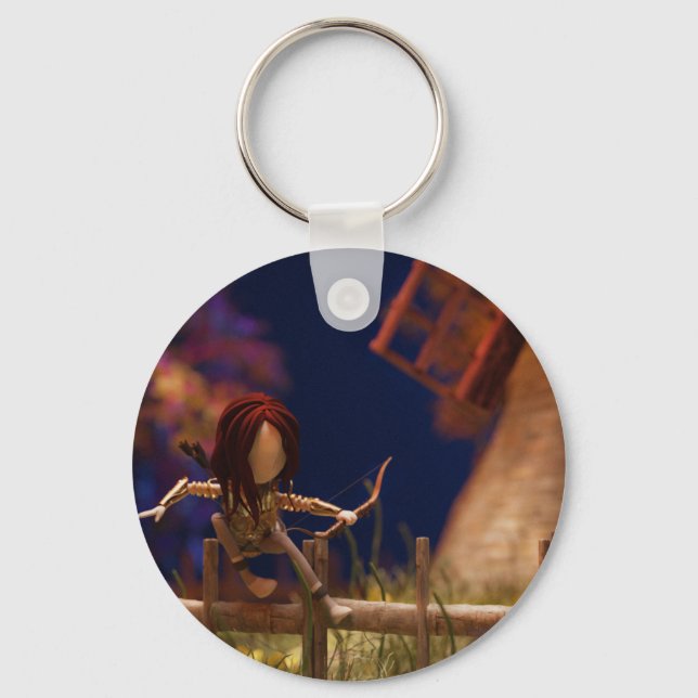 Low Poly archer Keychain (Front)