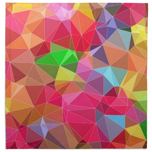 low poly background abstract pattern bright colors napkin