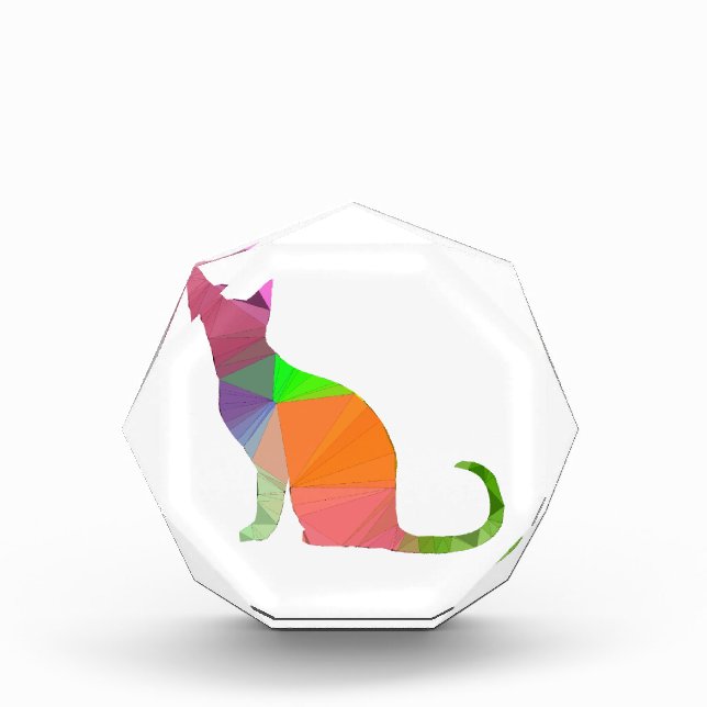 Low Poly Cat Silhouette Award (Front)