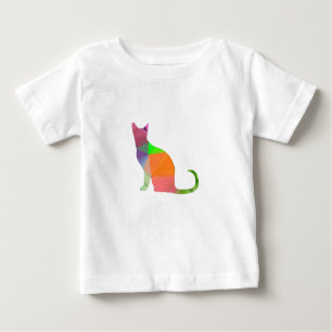 Low Poly Cat Silhouette Baby T-Shirt