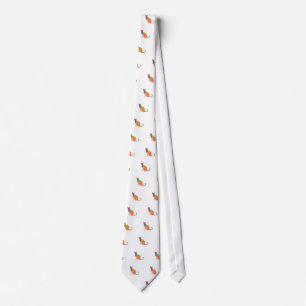 Low Poly Cat Silhouette Neck Tie