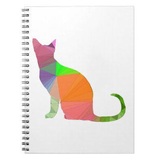 Low Poly Cat Silhouette Notebook