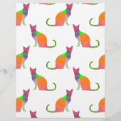Low Poly Cat Silhouette Pattern (Front)