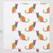 Low Poly Cat Silhouette Pattern (Front/Back)