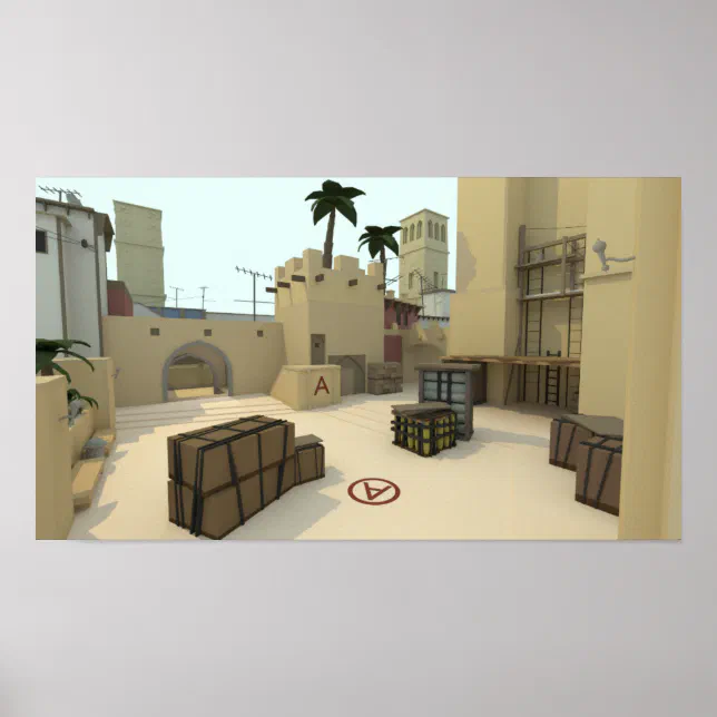 Low Poly CSGO Map Mirage Poster | Zazzle