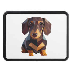 Low Poly Dachshund - Super Cute Miniature Dachshun Hitch Cover