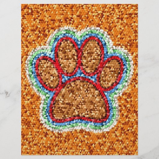 Low Poly Dog Paw Art (Front)