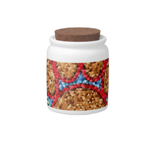 Low Poly Dog Paw Art Candy Jar