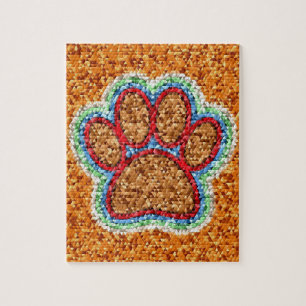 Low Poly Dog Paw Art Jigsaw Puzzle