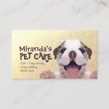 Low Poly Dog Pet Care Grooming Bathing Food Salon Appointment Card by ReadyCardCard at Zazzle