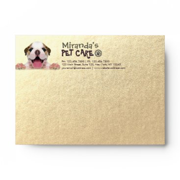 Low Poly Dog Pet Care Grooming Bathing Food Salon Envelope Low Poly Dog Pet Care Grooming Bathing Food Salon Envelope