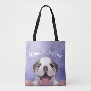 Low Poly Dog Pet Care Grooming Bathing Tote Bag