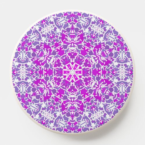 Low Poly Geometric Mosaic Kaleidoscope Mandala Art PopSocket