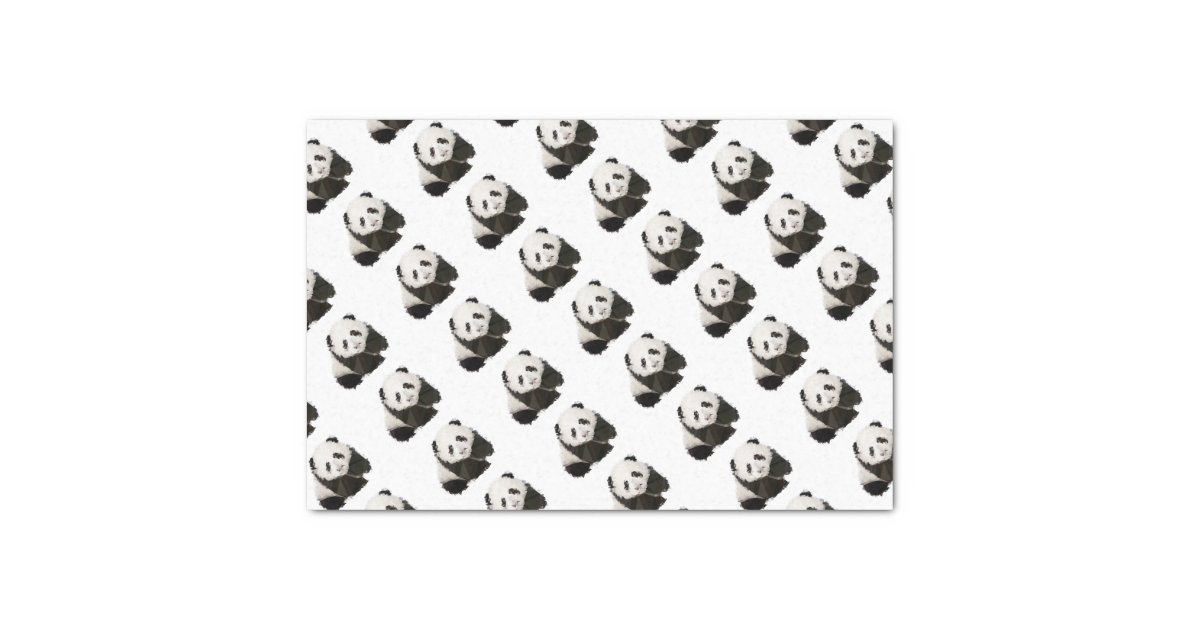 Low Poly Panda Tissue Paper | Zazzle