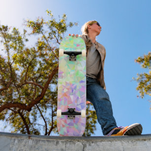 Low Poly Rainbow Skateboard