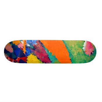 Low Poly Red & Blue Skateboards 17¾" by alise_art at Zazzle