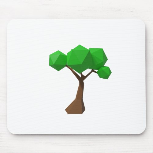 Low Poly Tree Render Mouse Pad