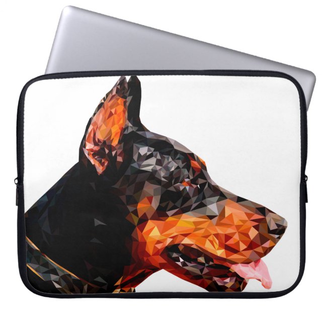 Low poly triangle abstract design laptop sleeve (Front)