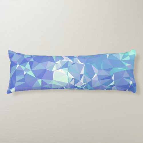 Low Poly Triangles x Blue Accent Body Pillow