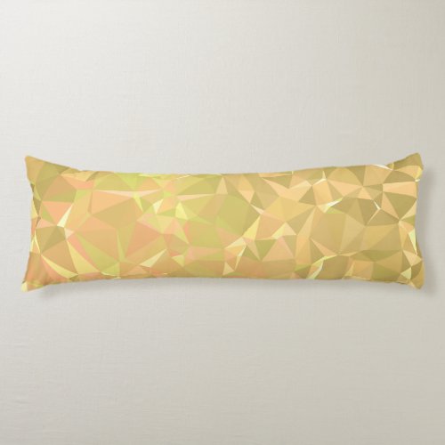 Low Poly Triangles x Gold Accent Body Pillow