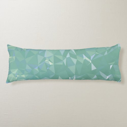 Low Poly Triangles x Green Accent  Body Pillow
