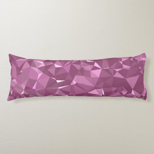 Low Poly Triangles x Purple Pink Accent Body Pillow