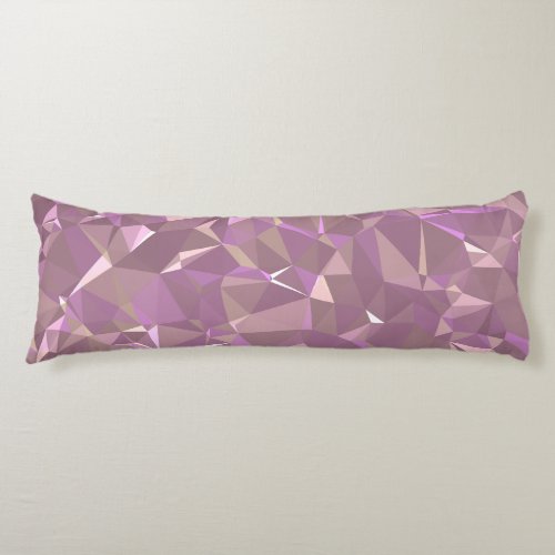 Low Poly Triangles x Red Accent Body Pillow