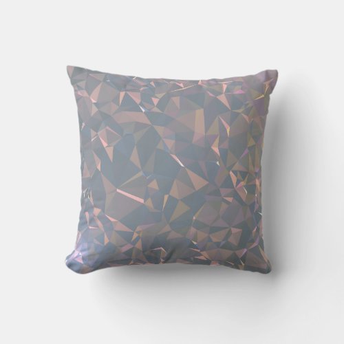 Low Poly Triangles x River Theme Accent Throw Pillow