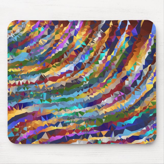 Low Poly Wavy Background Mouse Pad (Front)