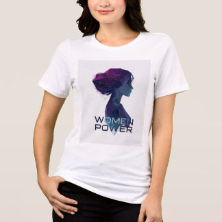 Low Poly Women Power T-Shirt Feminist Art Tri-Blend Shirt