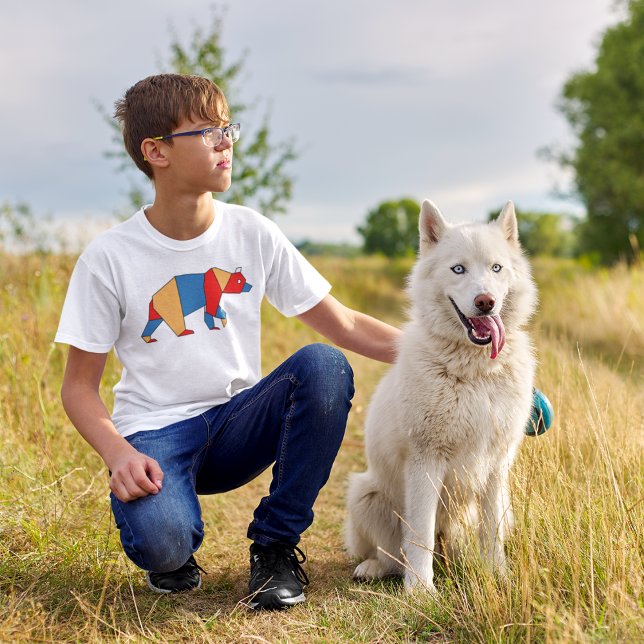 Low Polygon Bear Cartoon Art T-Shirt (Creator Uploaded)