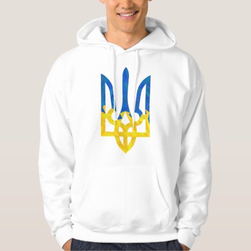 Low polygonal Ukrainian trident Hoodie