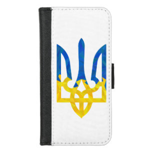 Low polygonal Ukrainian trident iPhone 8/7 Wallet Case