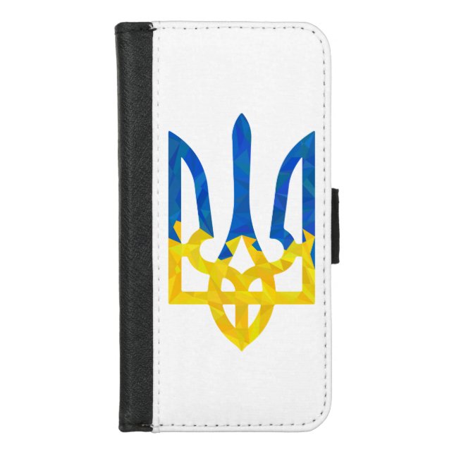 Low polygonal Ukrainian trident iPhone Wallet Case (Front)