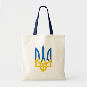 Low polygonal Ukrainian trident Tote Bag