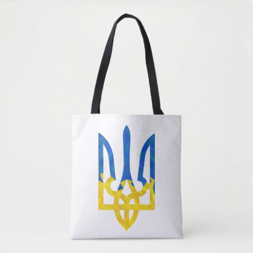 Low polygonal Ukrainian trident Tote Bag