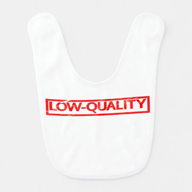 Low-quality Stamp Baby Bib (Front)