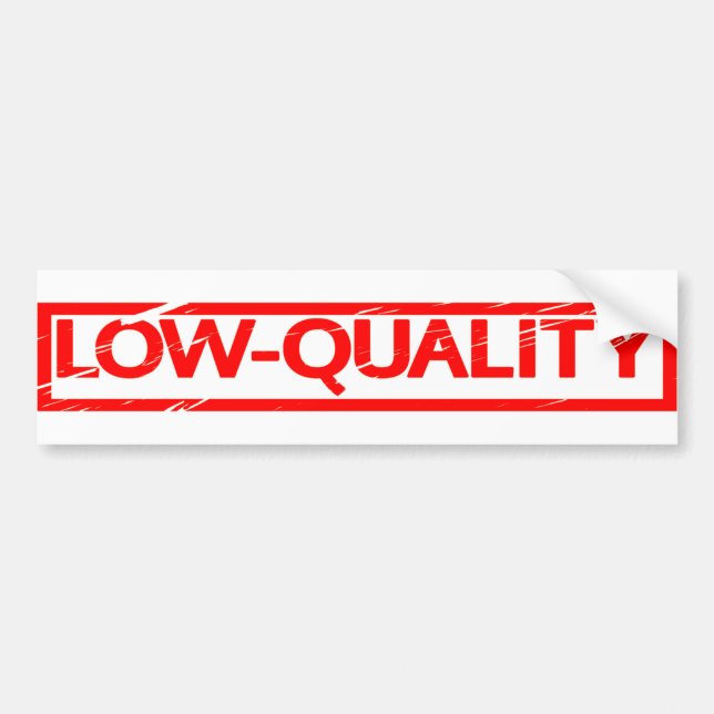 Low-quality Stamp Bumper Sticker (Front)