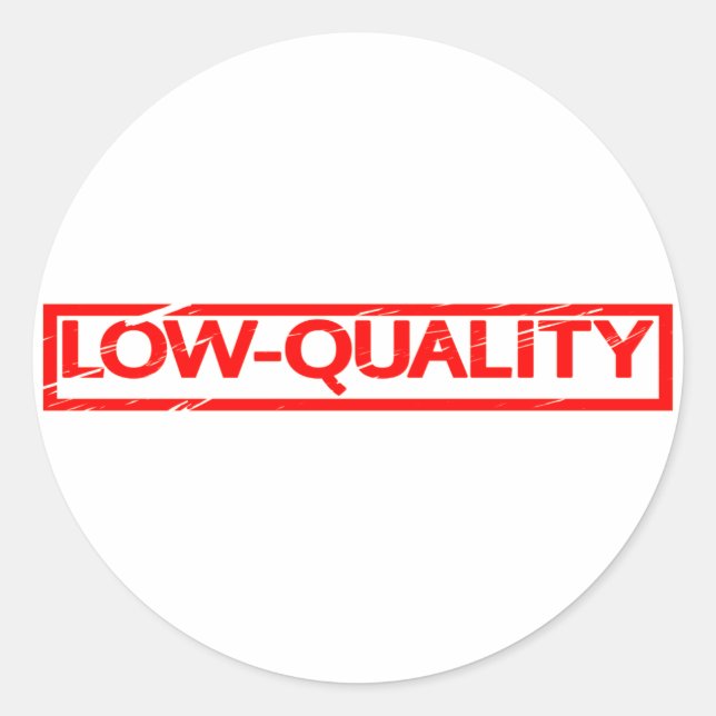 Low-quality Stamp Classic Round Sticker (Front)
